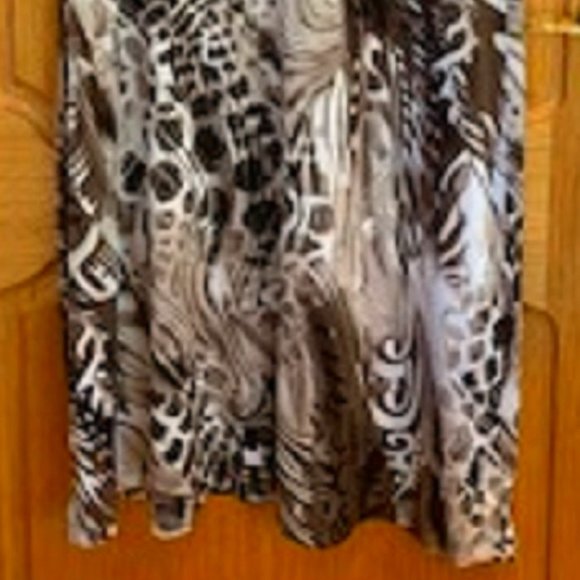 Vtg Effortless Style by Citiknits Sleeveless Dress Animal Print Pull On Sz: L - Picture 2 of 6